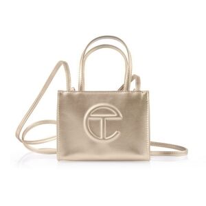 Telfar Small Gold Shopping Bag